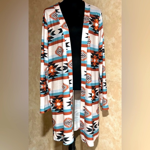 🌵Chic Spring-to-Fall Aztec Tribal Long Shirt - Picture 4 of 11